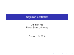 Bayesian Statistics - Florida State University
