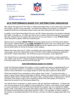 2016 performance-based pay distributions announced