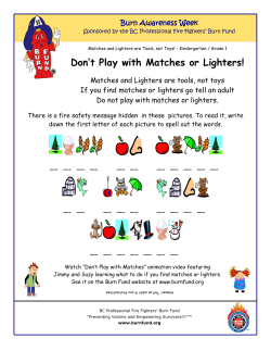 Don`t Play with Matches or Lighters!