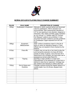 NCRHA Rule Changes 15-16