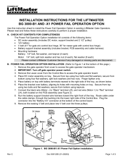 installation instructions for the liftmaster bg 3000-b1 and
