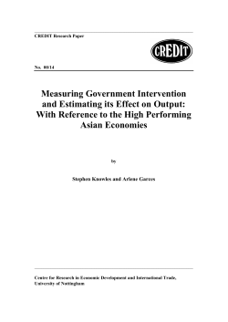 Measuring Government Intervention and Estimating its Effect on Output