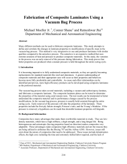Fabrication of Composite Laminates Using a Vacuum Bag Process