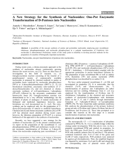 A New Strategy for the Synthesis of Nucleosides: One