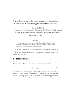 A positive answer to the Riemann hypothesis: A new result