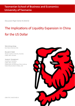 The Implicaons of Liquidity Expansion in China for the US Dollar