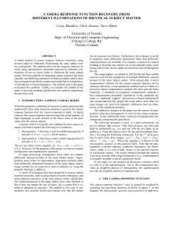 Camera response function recovery from different illuminations of