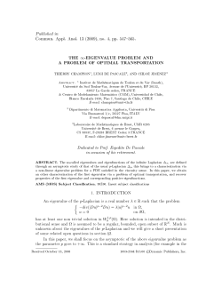 eigenvalue problem and a problem of optimal