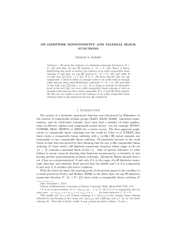 ON LIMITWISE MONOTONICITY AND MAXIMAL BLOCK
