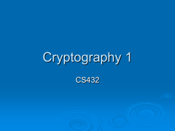 Cryptography -