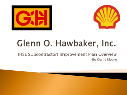 Sub Plan  - Shell Contractor