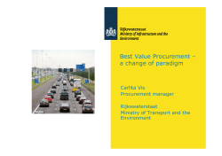 Best Value Procurement – a change of paradigm