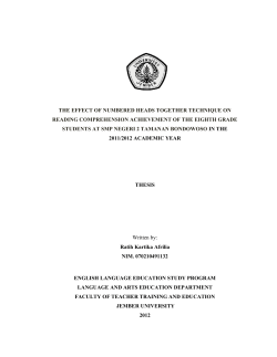 the effect of numbered heads together technique on reading