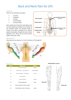 back and neck pain for GPs