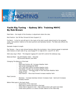 Rob Brown`s Tuning Guide - Sydney 38 Class Association