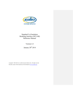 Standard Co-Emulation Modeling Interface