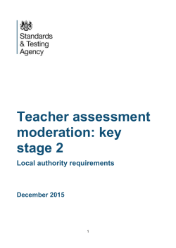 KS1 guidance for TA moderation