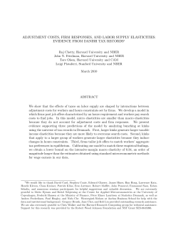 adjustment costs, firm responses, and labor supply