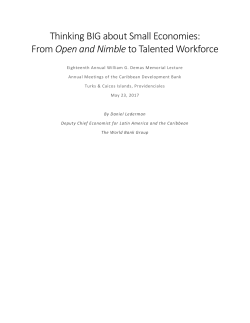 Thinking BIG about Small Economies: Believe, Innovate, and the