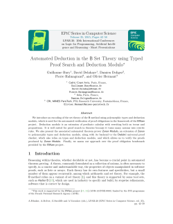 Automated Deduction in the B Set Theory using Typed