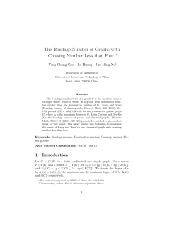 The Bondage Number of Graphs with Crossing Number Less than