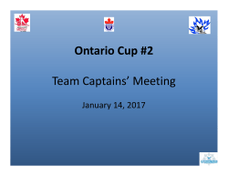 Team Captain Presentation Saturday