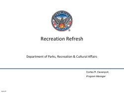 2012-2013 Programming Overview