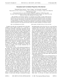 Dynamical and Correlation Properties of the Internet