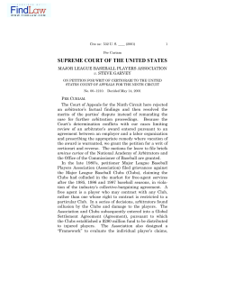 MAJOR LEAGUE BASEBALL PLAYERS ASSOC. v. STEVE GARVEY