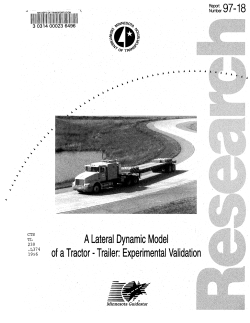 A Lateral Dynamic Model of a Tractor -Trailer