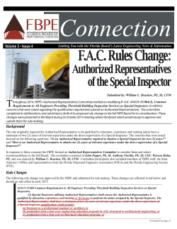 FAC Rules Change - Florida Board of Professional Engineers