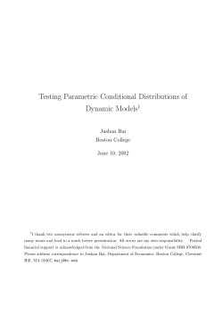 Testing Parametric Conditional Distributions of Dynamic Models