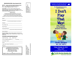 I Don`t Play That Way! - Family Service Society