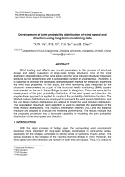 Development of joint probability distribution of wind speed and