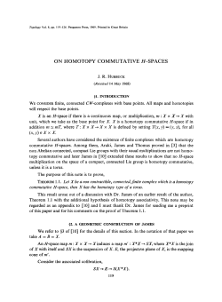 on homotopy commutative h-spaces