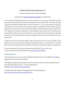 1 A Simple User Guide for CMSY and BSM (version &ldquo;q