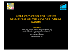 Evolutionary and Adaptive Robotics: Behaviour and Cognition