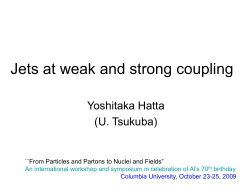 Jets at weak and strong coupling