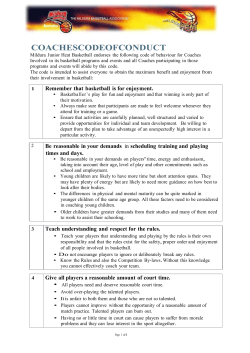 2016 coach code of conduct