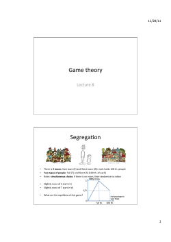 Game theory SegregaGon
