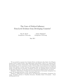 The Costs of Political Influence: Firm`Level Evidence from