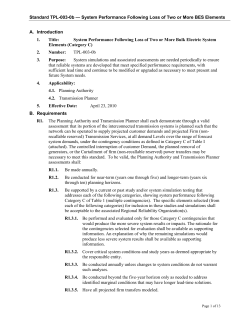 Standard TPL-003-0b &mdash; System Performance Following Loss of