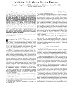 Multi-time Scale Markov Decision Processes
