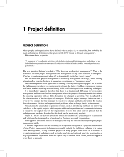 1 Project definition