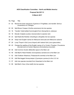 Proposal Set 2017-C - AOU Checklist