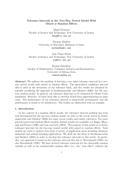 Tolerance Intervals in the Two-Way Nested Model With Mixed or