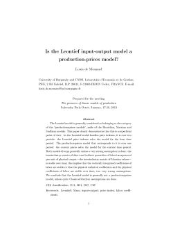 Is the Leontief input-output model a production-prices