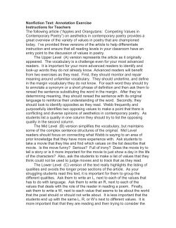 Apples and Orangutans: Competing Values in