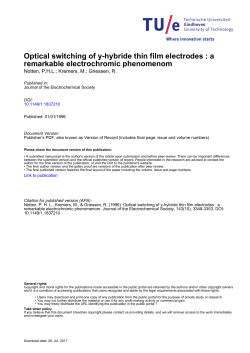 Optical Switching of Y-Hydride Thin Film Electrodes