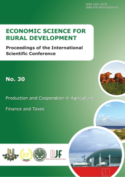 ECONOMIC SCIENCE FOR RURAL DEVELOPMENT